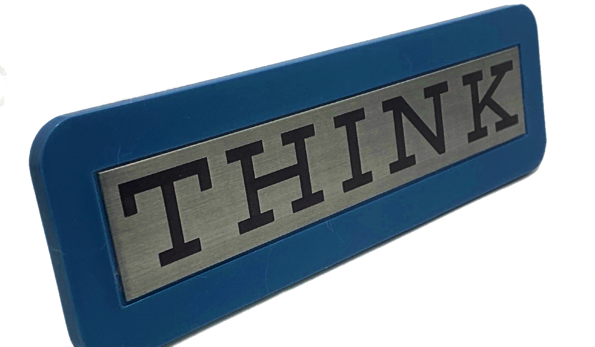 Vintage IBM THINK desk sign